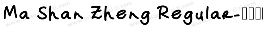 Ma Shan Zheng Regular字体转换